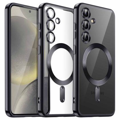 JETech Electroplated Case for Samsung Galaxy S24 6.2-Inch, Camera Lens Full Protection, Compatible with MagSafe Wireless Charging, Shockproof Soft TPU Phone Cover