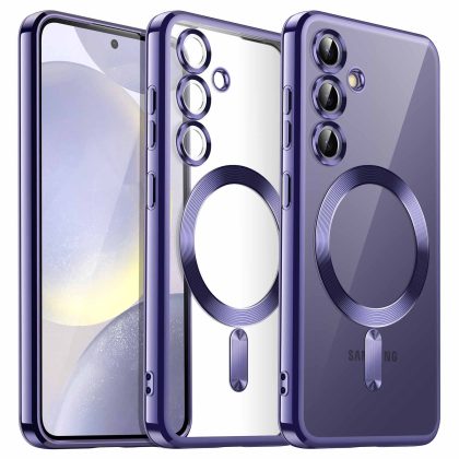 JETech Electroplated Case for Samsung Galaxy S24 6.2-Inch, Camera Lens Full Protection, Compatible with MagSafe Wireless Charging, Shockproof Soft TPU Phone Cover
