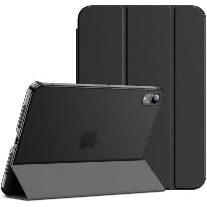 JETech Case for iPad mini (A17 Pro, 2024 Model, 7th Generation) / mini 6 (2021 Model, 6th Generation), Slim Stand Hard Back Shell Smart Cover with Auto Wake/Sleep