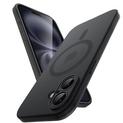 JETech Matte Case for iPhone 16 6.1-Inch Compatible with MagSafe, Non-Yellowing and Anti-Fingerprint, Shockproof Translucent Frosted TPU Soft Phone Cover