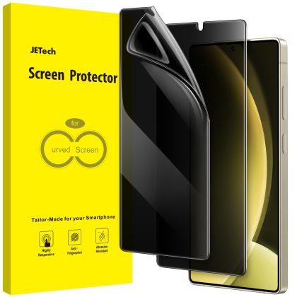 JETech Privacy Screen Protector for Samsung Galaxy S25 Ultra 5G, Anti-Spy Flexible TPU Film, Fingerprint Unlock Compatible, 2-Pack