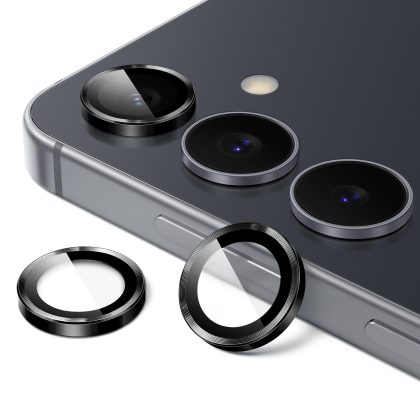 JETech Camera Lens Protector for Samsung Galaxy S25 FE, 9H Tempered Glass Metal Individual Ring Cover, HD Clear, 1 Set