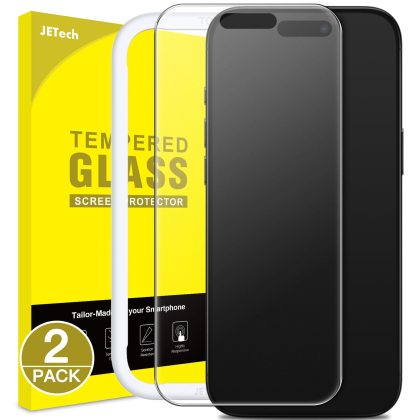JETech Matte Screen Protector for iPhone 17 Air, Anti-Glare 9H Tempered Glass Film, Anti-Fingerprint, Smooth Touch, Easy Installation, Case-Friendly, 6.5-Inch Display, 2-Pack