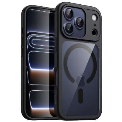JETech Magnetic Case for iPhone 17 Pro 6.3-Inch Compatible with MagSafe, Shockproof Phone Bumper Cover, Solid Color Matte TPU Frame, Anti-Scratch Clear Back