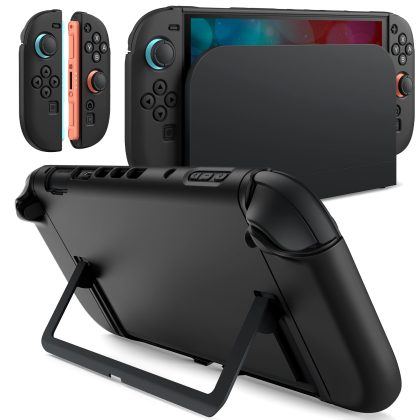 JETech Slim Dockable Case for Nintendo Switch 2 (2025) 7.9 Inch, Soft TPU Grip Cover for Joy-Con Detachable, Matte Carrying Protective PC Back Shell, Anti-Scratch