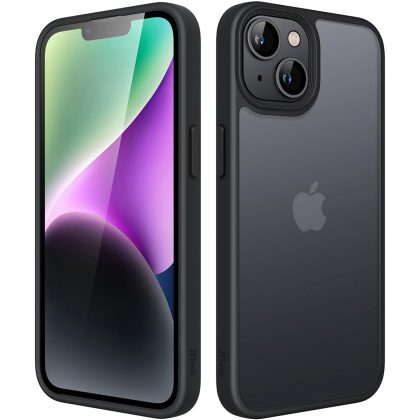 JETech Matte Case for iPhone 14 Plus 6.7-Inch, Shockproof Military Grade Drop Protection, Frosted Translucent Back Phone Cover, Anti-Fingerprint