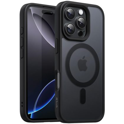 JETech Magnetic Case for iPhone 16 Pro 6.3-Inch Compatible with MagSafe, Translucent Matte Back Slim Shockproof Phone Cover