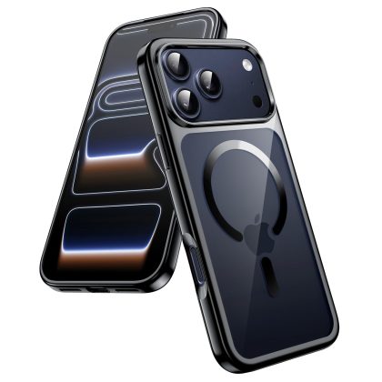 JETech Magnetic Case for iPhone 17 Pro 6.3-Inch, Compatible with MagSafe, Soft Electroplated TPU Frame with Hard Clear PC Back, Shockproof Phone Cover