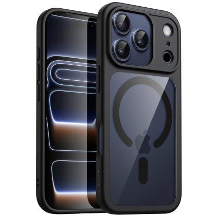 JETech Magnetic Case for iPhone 17 Pro Max 6.9-Inch Compatible with MagSafe, Shockproof Phone Bumper Cover, Solid Color Matte TPU Frame, Anti-Scratch Clear Back