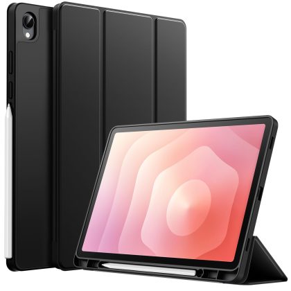 JETech Case for Samsung Galaxy Tab S11 with S Pen Holder, Soft TPU Tri-Fold Stand Protective Tablet Cover, Auto Wake/Sleep