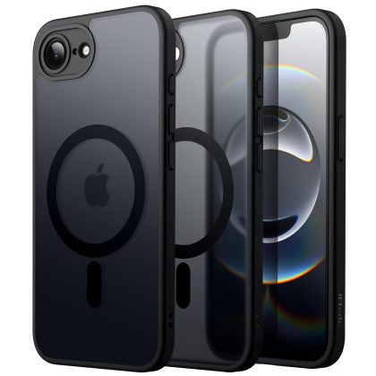 JETech Magnetic Case for iPhone 16e 6.1-Inch Compatible with MagSafe, Translucent Matte Back Slim Minimalist Shockproof Phone Cover
