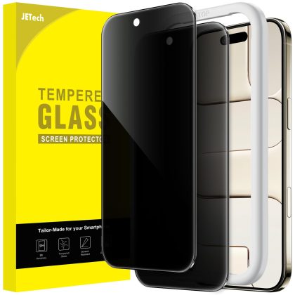JETech Privacy Screen Protector for iPhone 17 Air, Anti-Spy Tempered Glass Film with Easy Installation Tool, 6.5-Inch Display, 2-Pack