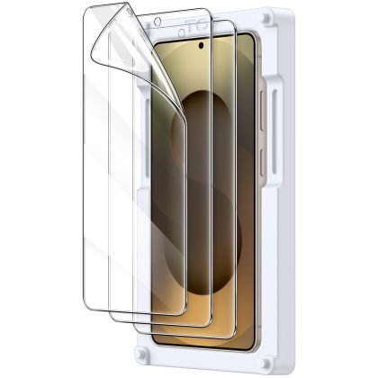 JETech Screen Protector for Samsung Galaxy S26 Ultra, Flexible TPU Film with Easy Installation Tray, Fingerprint ID Compatible, HD Clear, 3-Pack