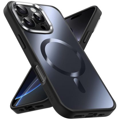 JETech Magnetic Case for iPhone 16 Pro 6.3-Inch Compatible with MagSafe, Luxury Metallic Luster Matte Back Slim Shockproof Electroplated Phone Cover