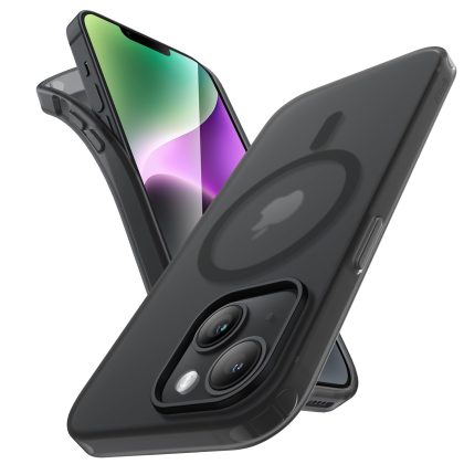 JETech Matte Case for iPhone 14 6.1-Inch Compatible with MagSafe, Non-Yellowing and Anti-Fingerprint, Shockproof Translucent Frosted TPU Soft Phone Cover