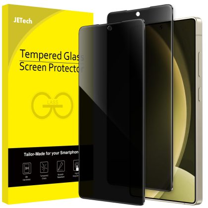 JETech Privacy Screen Protector for Samsung Galaxy S25 Ultra 5G, Anti-Spy Tempered Glass Film, Fingerprint ID Compatible, 2-Pack