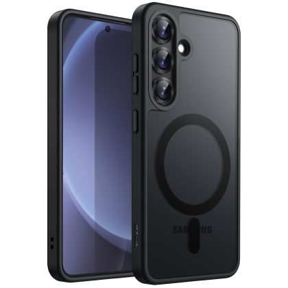 JETech Magnetic Case for Samsung Galaxy S25 5G, Compatible with MagSafe, Translucent Matte Back Shockproof Phone Cover