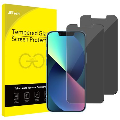 JETech Privacy Screen Protector Compatible with iPhone 13 mini 5.4-Inch, Anti Spy Tempered Glass Film, Case Friendly, 2-Pack