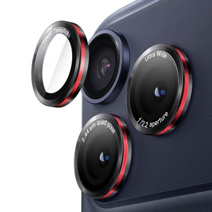 JETech Camera Lens Protector for iPhone 17 Pro 6.3-Inch and iPhone 17 Pro Max 6.9-Inch, 9H Tempered Glass Metal Individual Ring Cover, Two-Tone, Easy Installation Tray, 1 Set