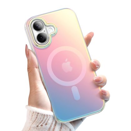 JETech Iridescent Case for iPhone 17 6.3-Inch Compatible with MagSafe, Cute Unique and Aesthetic Design, Colorful Fluorescent Translucent Back Shockproof Phone Cover