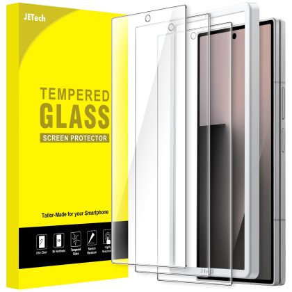 JETech Front Screen Protector for Samsung Galaxy Z Fold 7 2025, Tempered Glass Film with Easy Installation Tool, Case-Friendly, HD Clear, 3-Pack