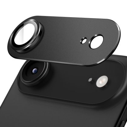 JETech Camera Lens Protector for iPhone 17 Air, Full Coverage 9H Tempered Glass Ring Cover, Matte Metal Plate, Case Friendly, 1-Pack, 6.5-Inch Display