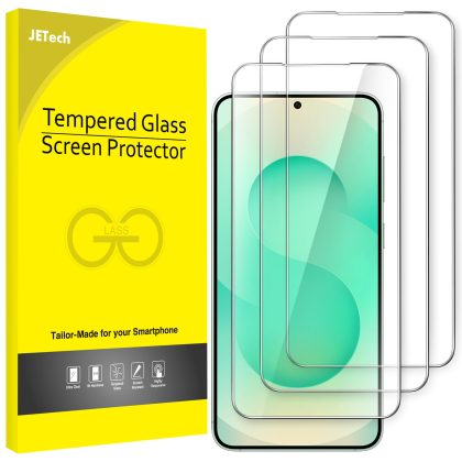 JETech Screen Protector for Samsung Galaxy S25  / S25 Plus 5G, Tempered Glass Film, Fingerprint ID Compatible, HD Clear, 3-Pack