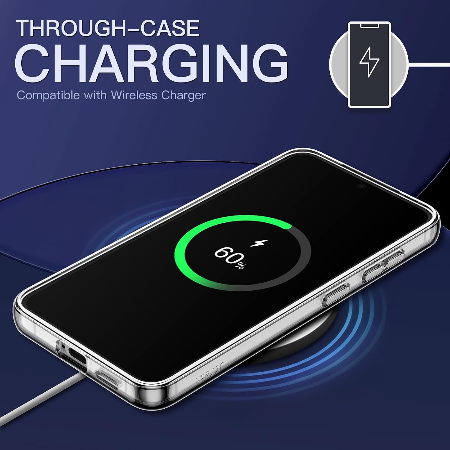 JETech Magnetic Case for Samsung Galaxy S24 5G, Compatible with MagSafe, Shockproof Protective Phone Cover, Non-Yellowing Hard Clear PC Back - Image 7