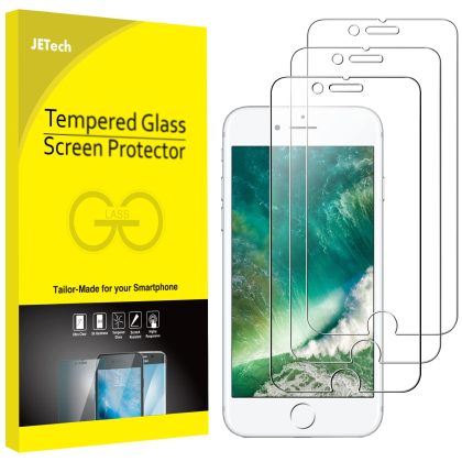 JETech Screen Protector for iPhone 8 Plus and iPhone 7 Plus, 5.5-Inch, Tempered Glass Film, 3-Pack