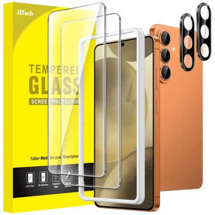 JETech Screen Protector for Samsung Galaxy S26 Plus with Camera Lens Protector, 9H Tempered Glass Film with Easy Installation Tool, Fingerprint ID Compatible, HD Clear, 2-Pack Each