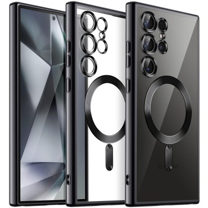 JETech Electroplated Case for Samsung Galaxy S24 Ultra 6.8-Inch, Camera Lens Full Protection, Compatible with MagSafe Wireless Charging, Shockproof Soft TPU Phone Cover