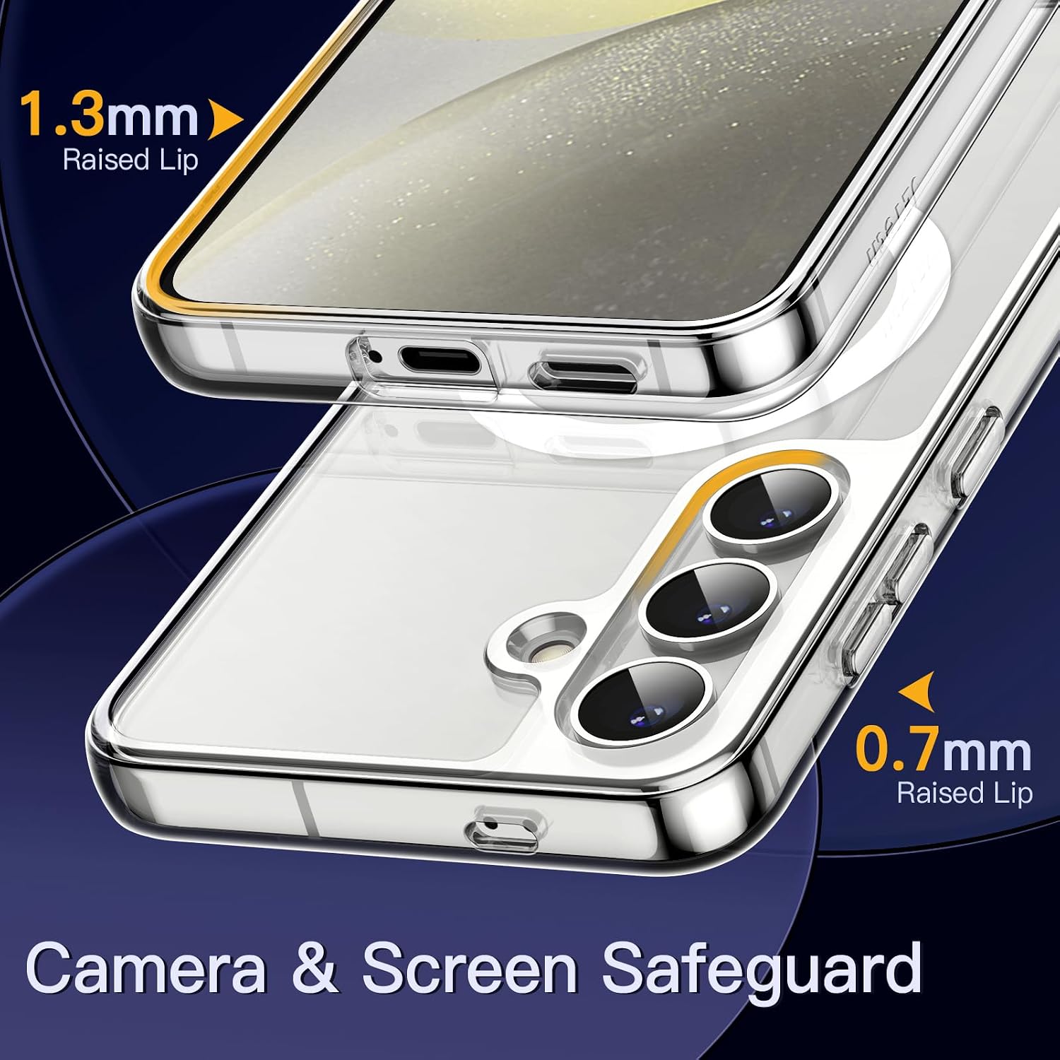 JETech Magnetic Case for Samsung Galaxy S24 5G, Compatible with MagSafe, Shockproof Protective Phone Cover, Non-Yellowing Hard Clear PC Back - Image 5