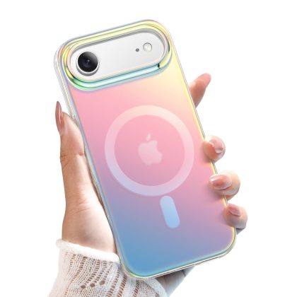 JETech Iridescent Case for iPhone 17 Air Compatible with MagSafe, Cute Unique and Aesthetic Design, Colorful Fluorescent Translucent Back Shockproof Phone Cover, 6.5-Inch Display