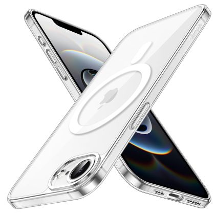 JETech Magnetic Slim Case for iPhone 16e 6.1-Inch 2025 Compatible with MagSafe, Camera Lens Full Protection, Ultra-Thin Lightweight Clear Minimalist Protective Phone Cover