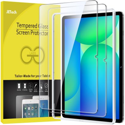 JETech Screen Protector for Samsung Galaxy Tab S10 FE Plus/S10 FE  2025 (13.1 Inch), with Easy Installation Frame, 9H Tempered Glass Film, HD Clear, 2-Pack