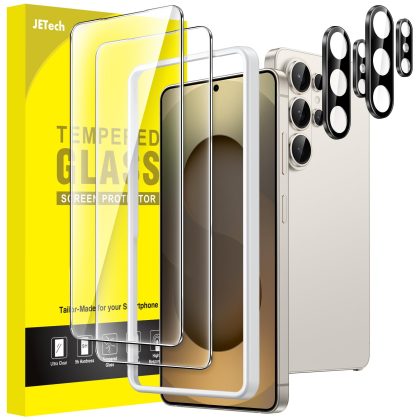 JETech Screen Protector for Samsung Galaxy S26 Ultra with Camera Lens Protector, 9H Tempered Glass Film with Easy Installation Tool, Fingerprint ID Compatible, HD Clear, 2-Pack Each