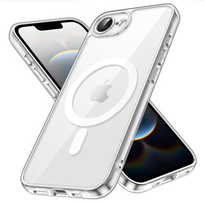 JETech Magnetic Case for iPhone 16e 6.1-Inch 2025 Compatible with MagSafe, Shockproof Phone Bumper Cover, Anti-Scratch Clear Back
